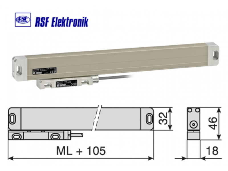 RSF Glasmassstab MSA 770.x5 120 mm (1µm)