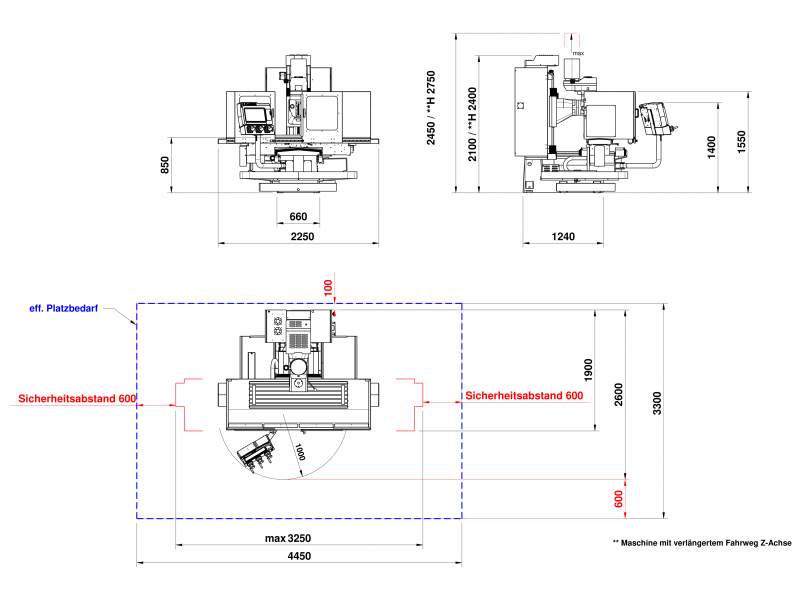 RETROMILL RMX 1000 H Bett Bohr und Fräsmaschine