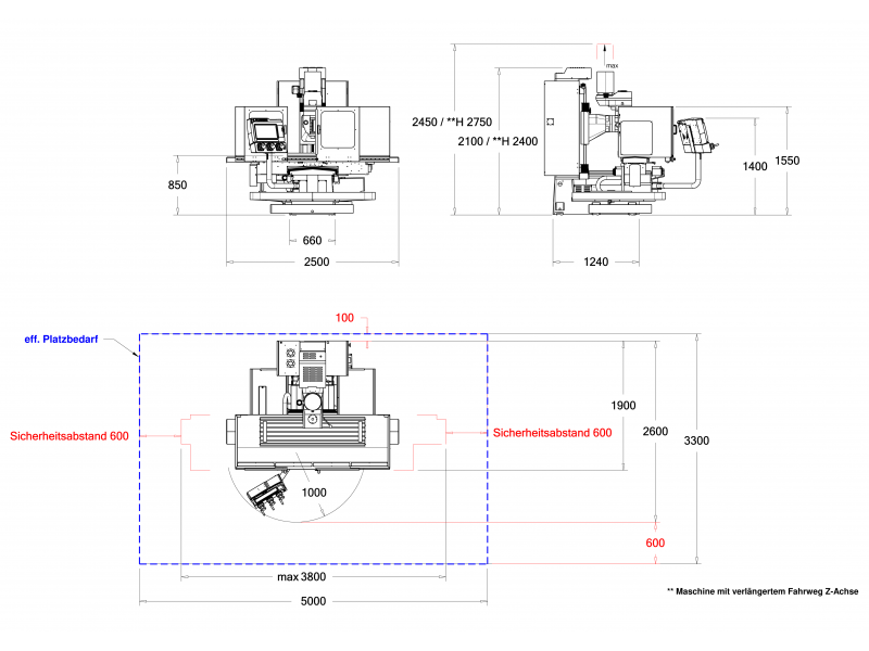 RETROMILL RMX 1300 H Bett Bohr und Fräsmaschine